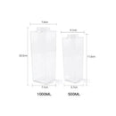 GobekUsa Clear Milk Carton Water Bottle & Drinking Cup, Portable Plastic Juice Tea Storage