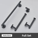 GobekUsa Brushed Gold Bathroom Accessories Set: Towel Rail, Paper Holder, Hook, Stainless Steel
