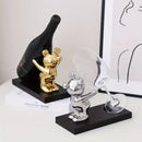 GobekUsa Bear Wine Rack Cup Holder for Home Bar, Kitchen Storage & Decor