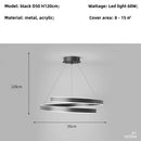GobekUsa Dimmable Metal Acrylic Pendant Chandelier Lighting Fixtures