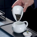 GobekUsa Ceramic White Dose Trays & Tea Spoon Set
