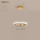 GobekUsa Gold Crystal Ring Chandelier for Living Room and Restaurant Décor