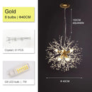 GobekUsa Dandelion Chandelier: Luxury Crystal Pendant Lamp for Living Room and Bedroom