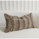 GobekUsa Chestnut Brown Wabi Sabi Lumbar Pillow Case with Heavy Texture