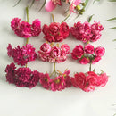 GobekUsa 200pcs Mixed Rose Red Flower Cherry Stamen Berries Bundle for DIY Decor