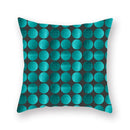 GobekUsa Geometric Leaf Flower Pillowcase Teal Blue Sofa Car Home Decor Throw Cover