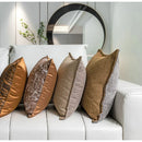 GobekUsa Luxe Jacquard Cushion Covers - Brown Gold Coffee Color - 45x45cm