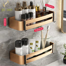 GobekUsa Gold Bathroom Corner Shelf: Wall-Mounted Triangle Storage Rack for Toiletries