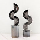 GobekUsa Geometric Crystal Ornaments Ring Sculpture Home Decor Figurines