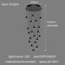 GobekUsa Globe Lens Metal Chandelier for Living Room Kitchen Bedroom Cafe Staircase Villa