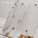 GobekUsa Brass Stone Pendant Light Dimmable E14 Bulb for Dining Room