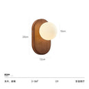GobekUsa Japanese Wood Wall Lamp for Bedroom Sconces, Silent Wind Retro Light