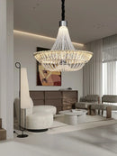 GobekUsa Crystal Ceiling Chandelier - Elegant Two-story Room Decor