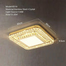 GobekUsa Crystal LED Ceiling Chandelier - Luxe Rectangular Design for Stylish Home Decor