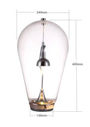 GobekUsa Gravitational Chrome LED Table Lamp for Bedroom Study & Work