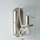 GobekUsa Crystal LED Chandelier: French Living Room Retro E14 Pendant Light for Home Decor