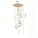 Modern Crystal Pendant Light With Adjustable Height