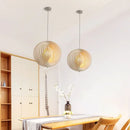 GobekUsa Japanese Moon Pendant Light Wood Chandelier for Home Decoration