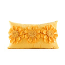 GobekUsa 3D Velvet Flower Pillow Covers in Yellow Beige 45x45cm