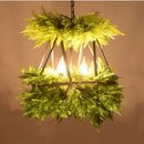 GobekUsa LED Hanging Plants Chandelier for Living Room - Eye Protection Green Light