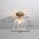 GobekUsa Green Glass LED Ceiling Lamp for Home Living Room and Hallway Lighting