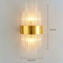 GobekUsa Golden Crystal Wall Lamp: Elegant LED Sconce for Bedroom, Living Room, Bathroom