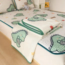 GobekUsa Cool Feeling Silky Summer Comforter & Latex Fitted Sheet Set