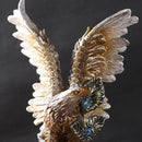 GobekUsa Golden Eagle Resin Figurines for Home Office Feng Shui Decor