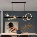 GobekUsa Glass Ball Pendant Chandelier: Scandinavian LED Light for Kitchen Dining Table