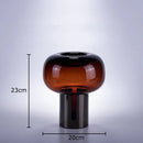 GobekUsa Dark Glass Vase for Desk Decor, Creative Hydroponics Floral Ornaments