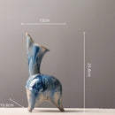 GobekUsa Irregular Ink Pattern Ceramic Flagon Vase - Chinese Porcelain Home Decoration