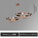 GobekUsa LED Round Ring Chandelier for Dining Room, Living Room, and Bedroom