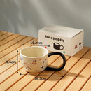 GobekUsa Cartoon Big Ear Cup Ceramic Mug for Coffee, Milk, and Oatmeal