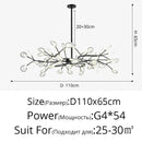 GobekUsa Branch Shape Firefly Ceiling Chandelier G4 Led Lighting Indoor Hanging Lamp