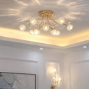 GobekUsa Crystal Ceiling Light for Modern Light Luxury Living Spaces by Samsarah Lighting
