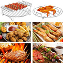 GobekUsa Double Layer Stainless Steel BBQ Skewers Holder - Kitchen Tool