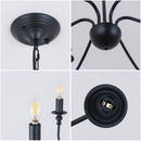 GobekUsa Black Iron Chandelier LED Candle Light Fixture for Home & Hospitality