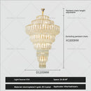 GobekUsa Crystal Hollow Chandelier: Elegant Lighting for European Villa, Hotel Lobby, and Living Room