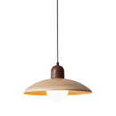 GobekUsa Japanese Wooden Stone Chandelier Pendant Light, Wabi-Sabi Style Yellow Cavity-Stone Lamp