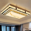 GobekUsa Gold Crystal Ceiling Lights LED Minimalist Luxury Lighting - Stainless Steel Crystal Luminaires