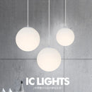 Frosted White Acrylic Globe Pendant Light