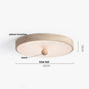 GobekUsa LED Ceiling Light Fixture Yellow Stone White PE Shade Plafond Lamp