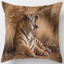 GobekUsa Animals World Tiger Lion Pillow Case for Cute Home Decor in Sofa Living Room