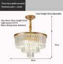 GobekUsa Crystal Gold Chandelier: Modern Living Room Bedroom Decor Lighting