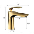 GobekUsa Gold Basin Faucet Single Handle Hot & Cold Mixer Tap Deck Mounted
