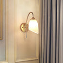 GobekUsa Gold Glass Wall Lamp Bedroom Sconce for Hotel Living Room Aisle Staircase