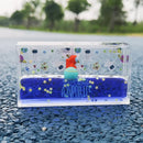 GobekUsa Astronaut Drift Keychain: Creative Liquid Hourglass Stress Relief Toy & Home Decor