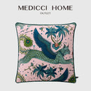 GobekUsa Coral Lynx Velvet Cushion Cover: Luxury Mystical Animal Theme for Sofa