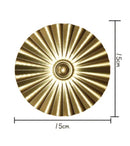 GobekUsa Geometric Golden Metal Wall Hanging Round Ornaments - Room Decoration Accessories