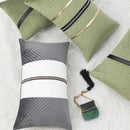 GobekUsa Luxe Gray & White Cushion Cover 45X45CM for Modern Home Decor & Sofa